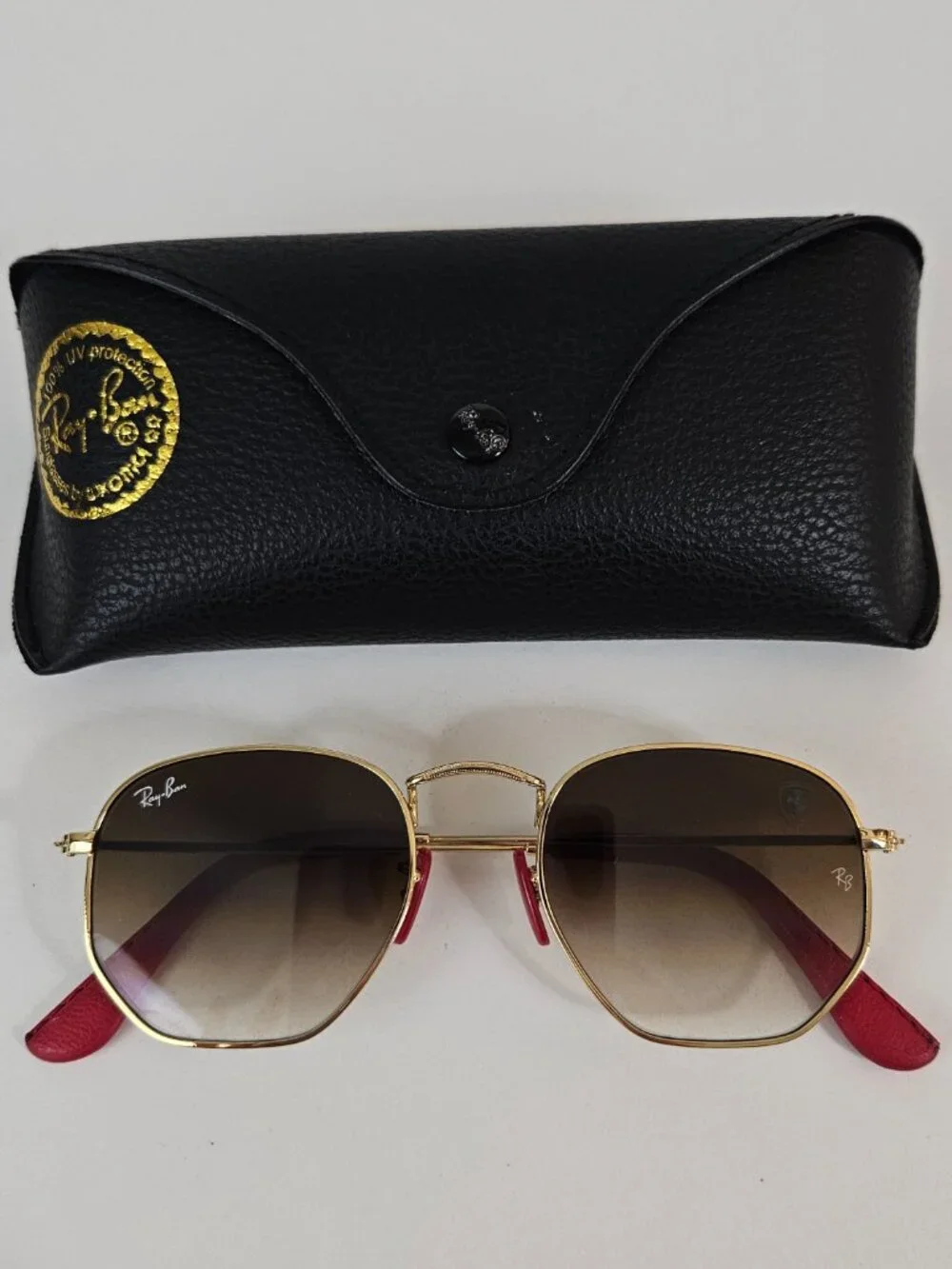 Ray Ban Ferrari Polarized Black Metal Frame Sunglasses RB3548-N 001/51 51-21-145